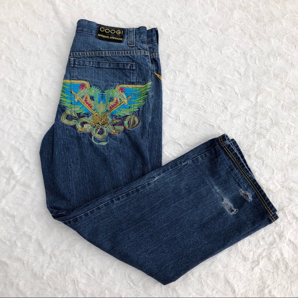 COOGI Jeans with Embroidered Back